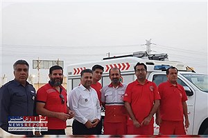 دیدار آتش نشانان شهرداری لامِرد با امدادگران هلال احمر
