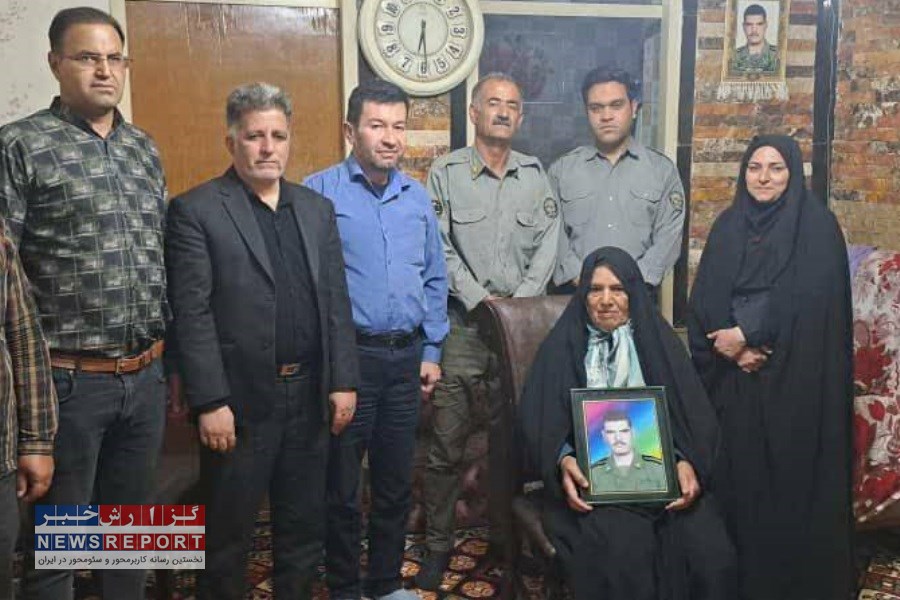 دیدار مسوولان محیط زیست فارس با خانواده شهید کریمی در شهرستان خرم بید