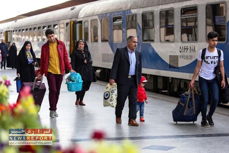 تصویر جابه‌جایی مسافران کرمانشاه-مشهد با واگن‌های ۴ ستاره ویژه رجا