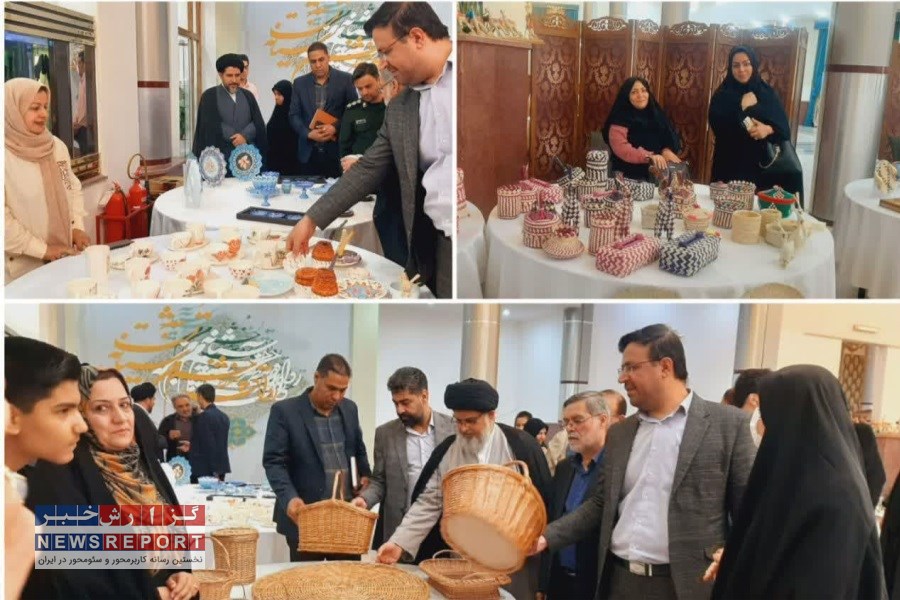 تصویر نمایشگاه صنایع دستی  به مناسبت  هفته صنایع دستی برپا شد