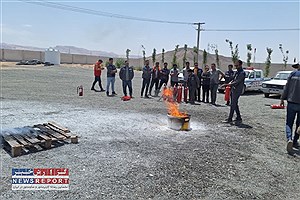 اجرای مانور اطفاحریق توسط واحد HSE شرکت صنایع معدنی نوظهور کویر بافق