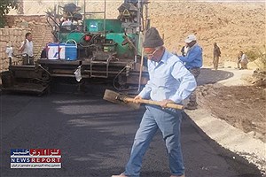 آسفالت معابر روستای بهجان از توابع بخش سیمکان