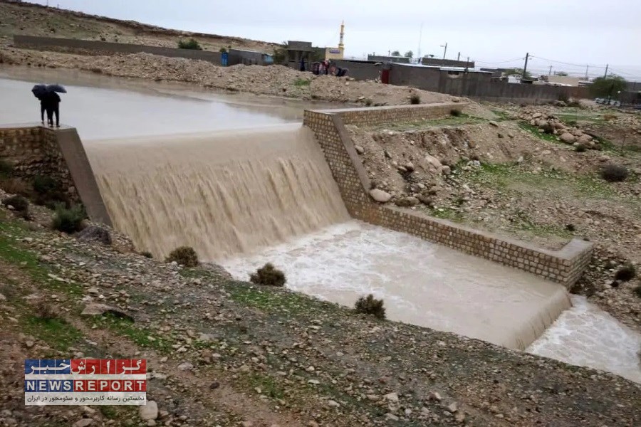 جاری شدن آب در رودخانه ده شیخ