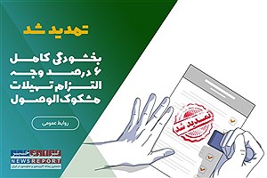 بخشودگی 6 درصد مانده وجه التزام تسهیلات مشکوک‌الوصول تا شهریور 1404 تمدید شد
