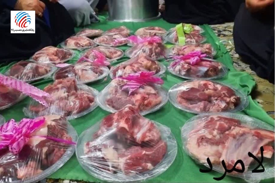 تصویر قربانی ۹ راس گوسفند در عید قربان توسط اهالی لامرد
