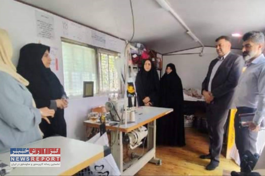 تصویر بازدید مشاور امور بانوان کمیته امداد از طرح‌های اشتغال مددجویان شهرستان پردیس