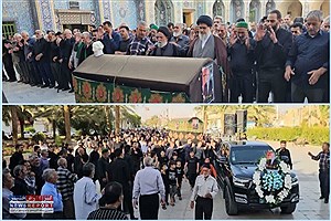 تشییع پیکر پدر شهید اکبر شاهپورزاده در بافق