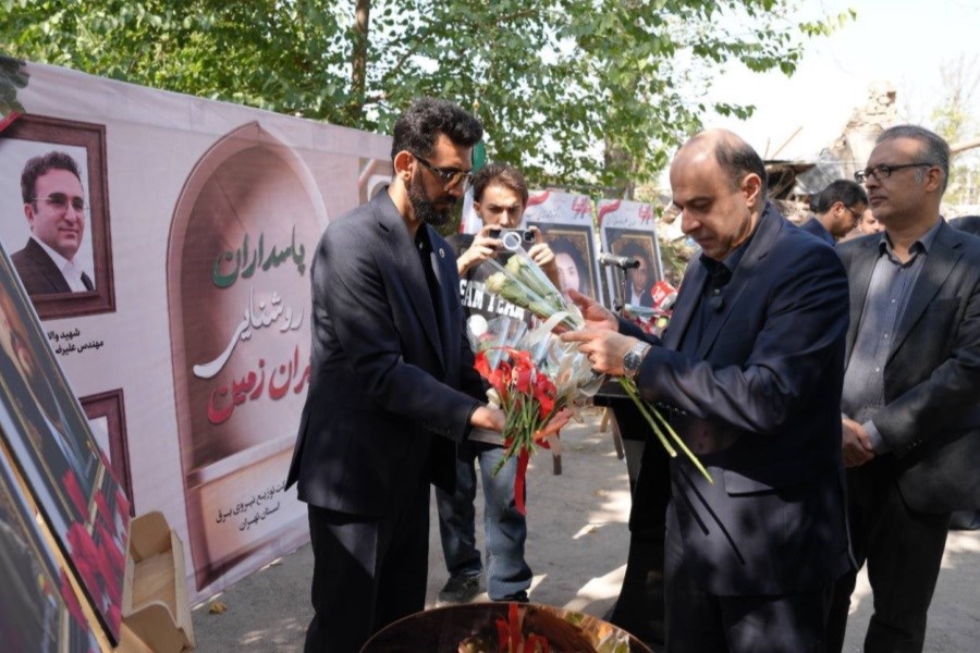 ادای احترام معاون وزیر نیرو به شهدای شرکت توزیع نیروی برق استان تهران