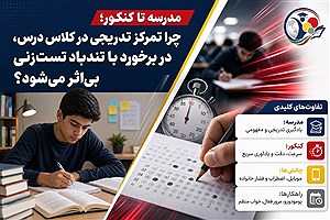 مدرسه تا کنکور؛ چرا «تمرکز تدریجی» در کلاس درس، در برخورد با «تندباد تست‌زنی» بی‌اثر می‌شود؟