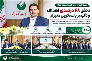 پست بانک ایران در نیمه نخست سال؛ تحقق ۶۸ درصدی اهداف و تأکید بر پاسخگویی مدیران