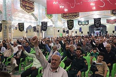 تصویر «اجتماع بزرگ منتظران منتقم» در پی شهادت شهید اسماعیل هنیه در لامرد