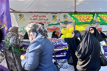 تصویر برپایی موکب بنیاد آبشار عاطفه‌ها در مهمانی کیلومتری غدیر + غرفه ویژه کودک در شعب استان تهران