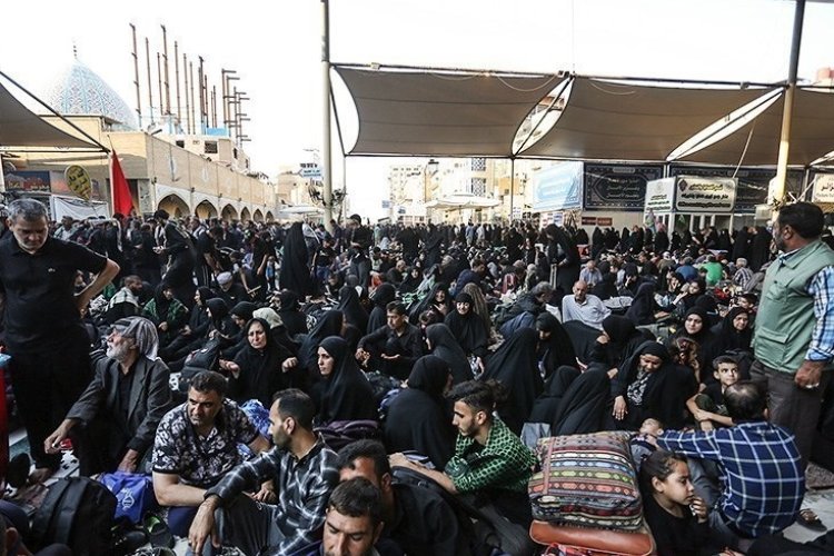 تصویر وضعیت نگران کننده زائران ایرانی در مرز شلمچه