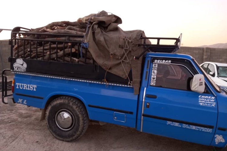 تصویر توقیف خودروهای حامل چوب قاچاق در منطقه حفاظت شده مله گاله