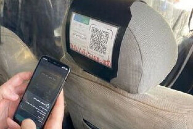 تصویر پرداخت الکترونیکی کرایه تاکسی در قزوین