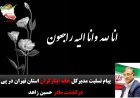 پیام تسلیت مدیرکل خانه ایثارگران استان تهران در پی درگذشت مادر حسین ابوذر