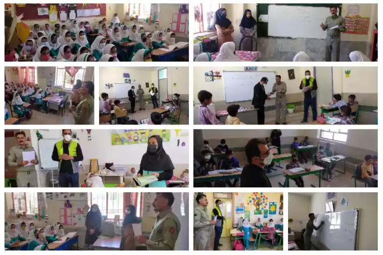 تصویر اجرای طرح ملی یک ساعت با محیط‌بان در  مدارس مشکان نی‌ریز