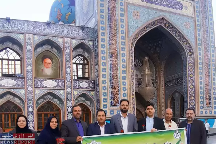 تصویر گلباران مزار شهدای امامزاده صالح تجریش تهران با حضور اعضای کمیته چوگو