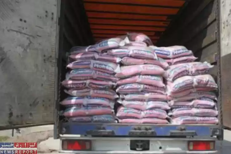 تصویر کشف و ضبط 9 تن برنج قاچاق در خرامه
