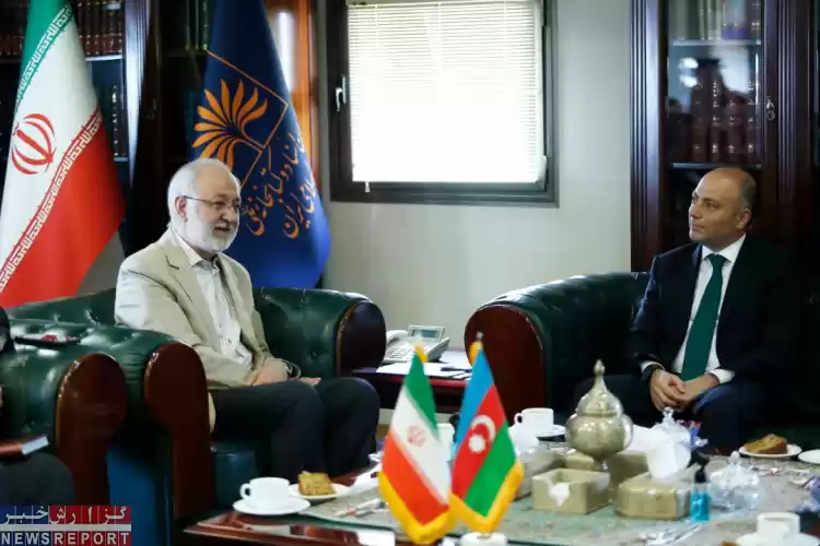 تصویر دیدار وزیر فرهنگ جمهوری آذربایجان با رئیس سازمان اسناد و کتابخانه ملی ایران