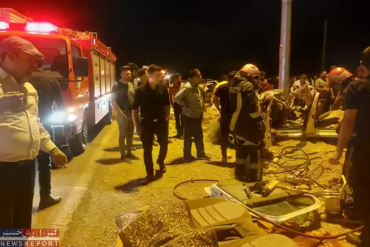سه کشته و زخمی در تصادف شدید پلیس راه شیراز_سپیدان